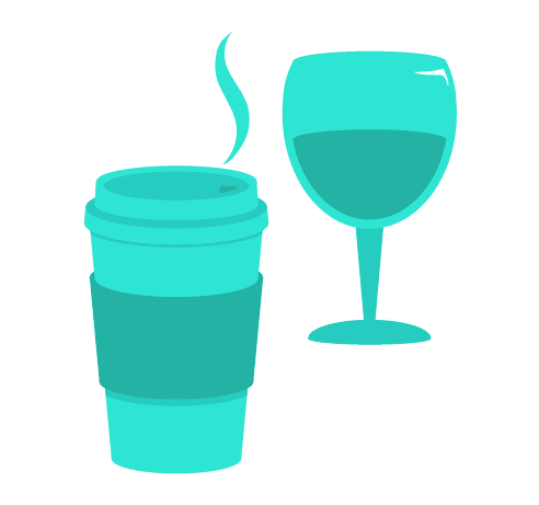 side coffee wine