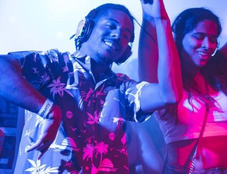 People dancing at a club