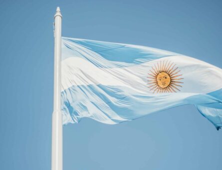 argentina's flag in the sky