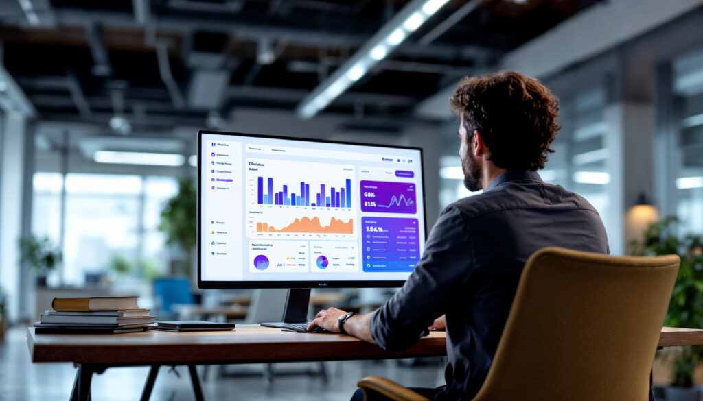An SEO specialist develops the montly SEO reporting